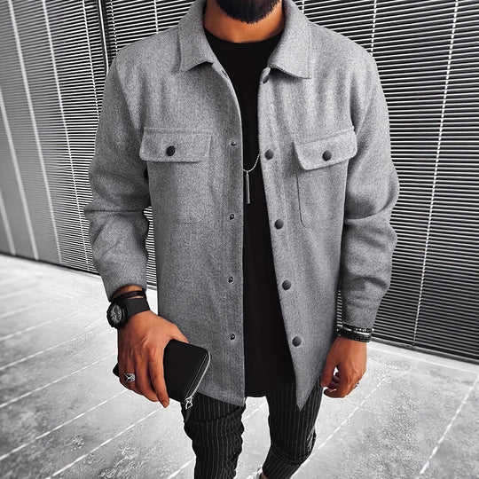 Herren Modische Hemdjacke mit praktischen Taschen