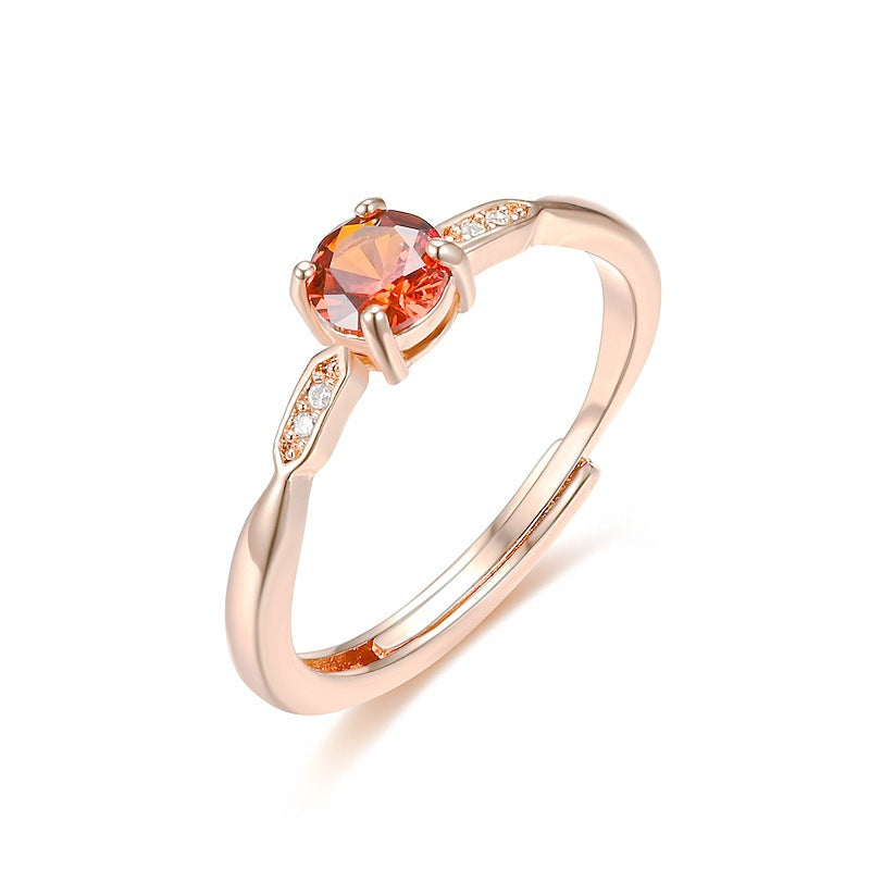 Damen Ring mit funkelndem Zirkonia-Besatz und ovalem Schmuckstein Shop Nory
