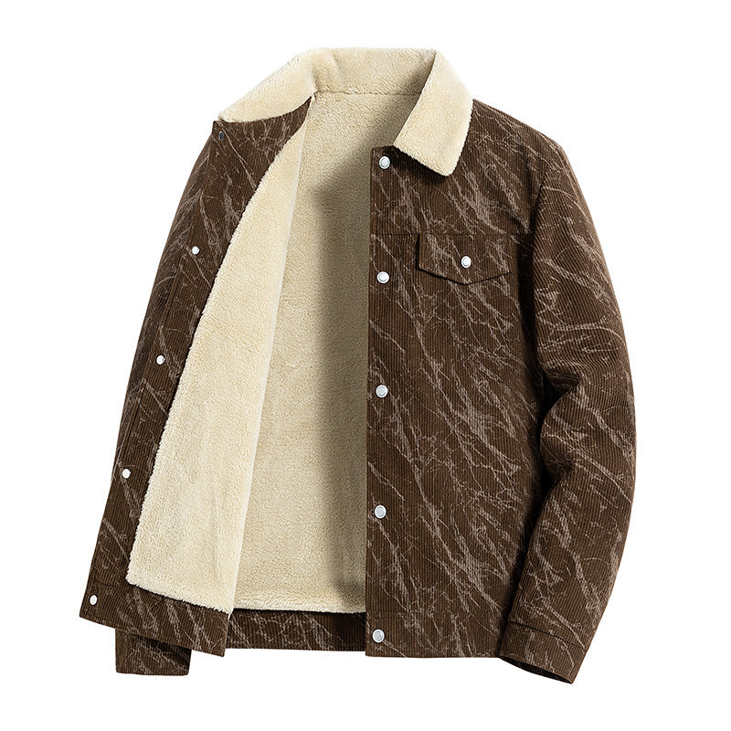 Herren Gemusterte Cordjacke Shop Nory