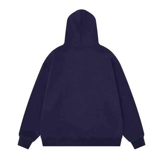 Damen Kapuzen‑Sweatjacke mit kreativen Musik‑Applikationen, Karo‑Sternen und Zipper‑Charm Shop Nory