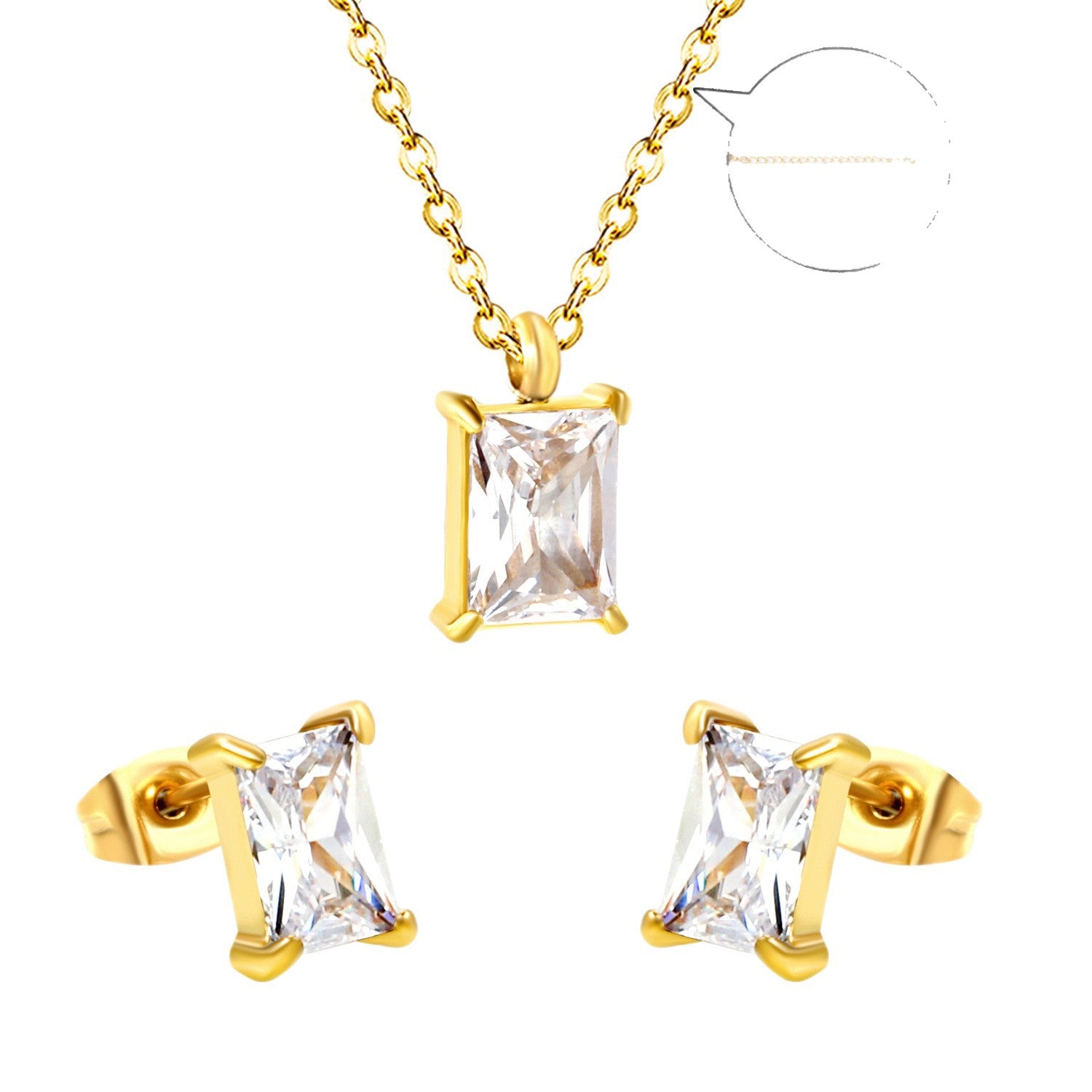 Damen Schmuckset mit Halskette und passenden Ohrsteckern Shop Nory