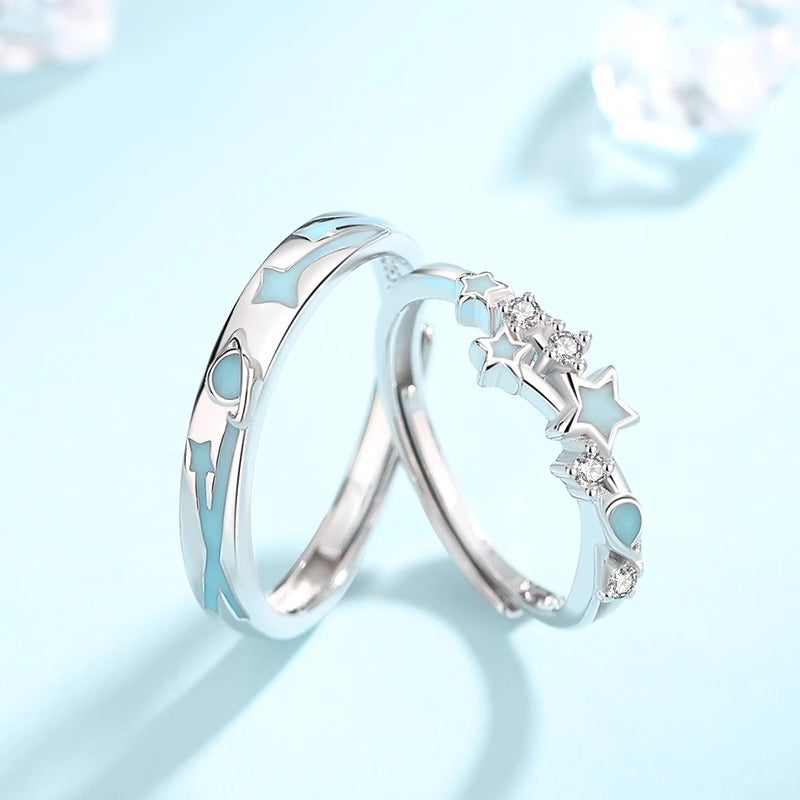 Damen Schmuckring-Set mit funkelndem Stern-Motiv und verspielten Details Shop Nory