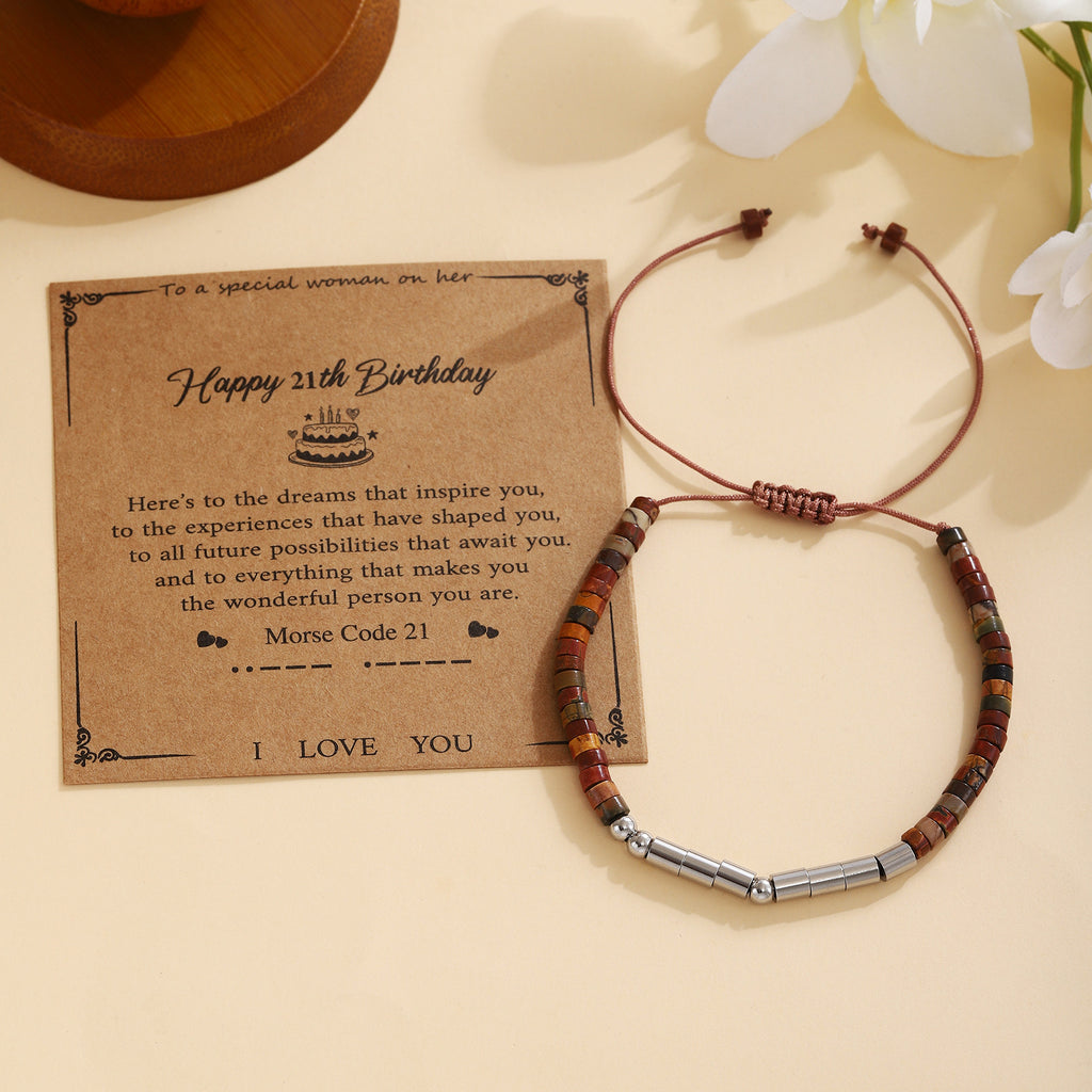 Damen Morse-Code Armband Shop Nory