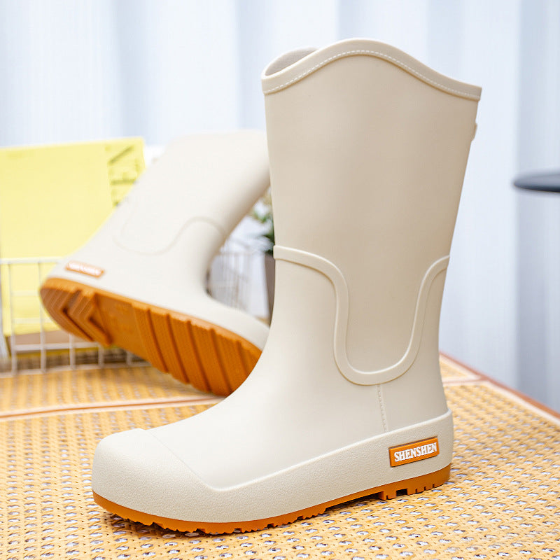 Damen Mittelhohe wasserdichte Gummistiefel mit griffiger Profillaufsohle Shop Nory