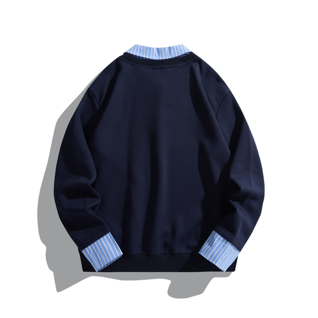 Unisex Oversize-Layering-Pullover mit integriertem Hemdkragen Shop Nory