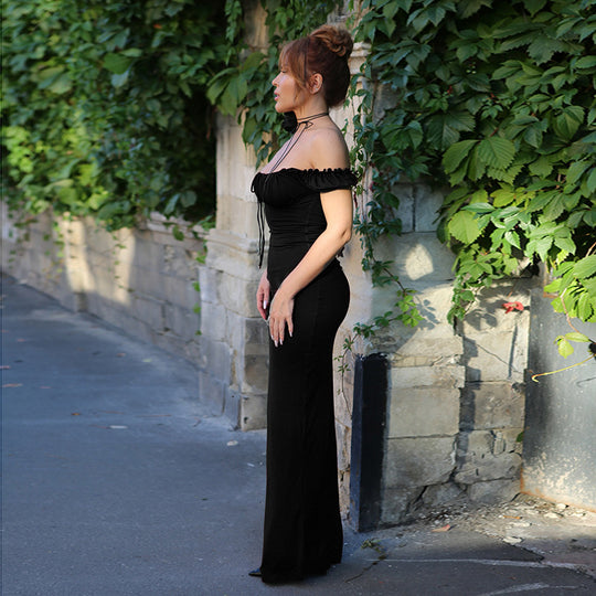 Damen Asymmetrisches One-Shoulder-Minikleid mit Raffung, Tailliertem Stretch-Schnitt und langem Ärmel Shop Nory