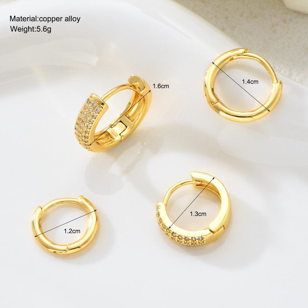 Damen Ohrschmuck Set mit funkelnden Zirkonia-Elementen Shop Nory