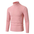 Herren Stehkragen Pullover aus ribbeltem Strick