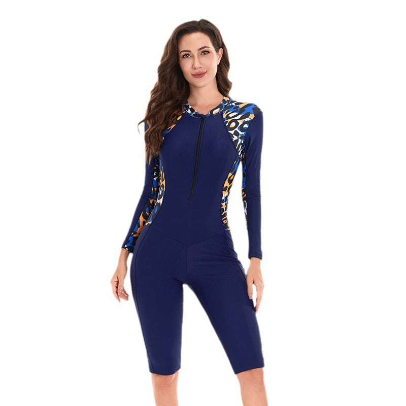 Damen Sportlicher Langarm-Schwimmanzug
