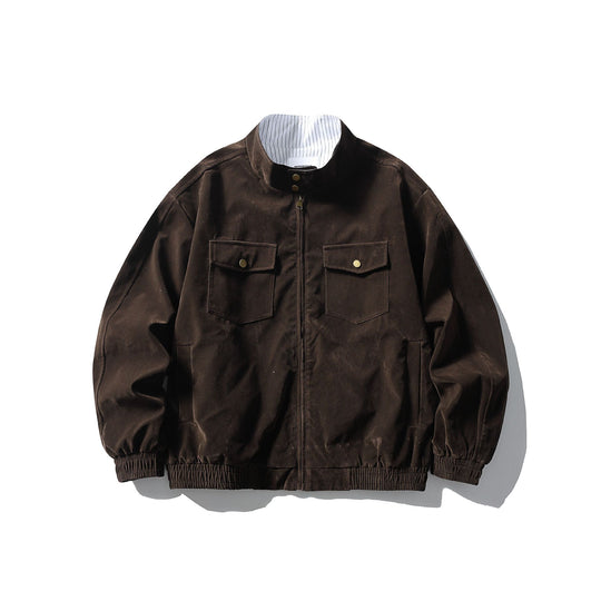Herren Boxy Field-Blouson aus robustem Canvas mit hohem Stehkragen Shop Nory