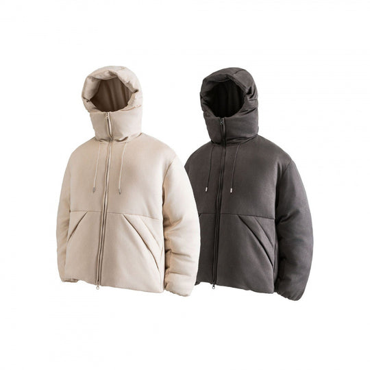 Unisex Wattierte Boxy‑Jacke mit hohem Stehkragen und Kapuze Shop Nory