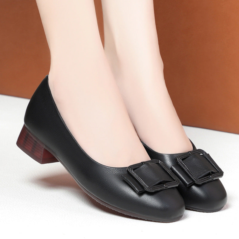 Damen Komfortable und elegante Ballerinas mit modischem Schnallen-Detail