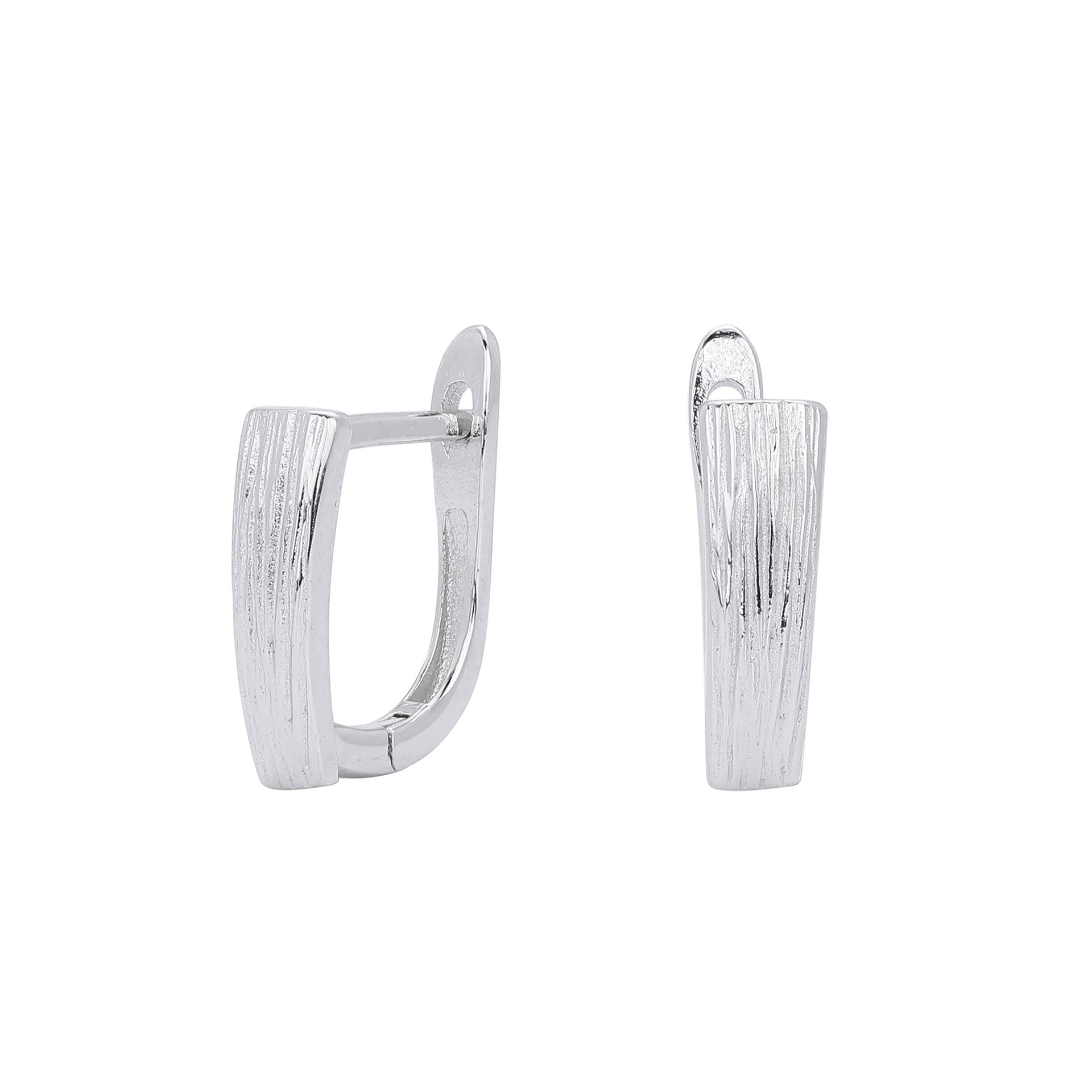 Damen Ohrstecker mit modernes, strukturiertes Design aus hochwertigem 925 Sterling Silber Shop Nory