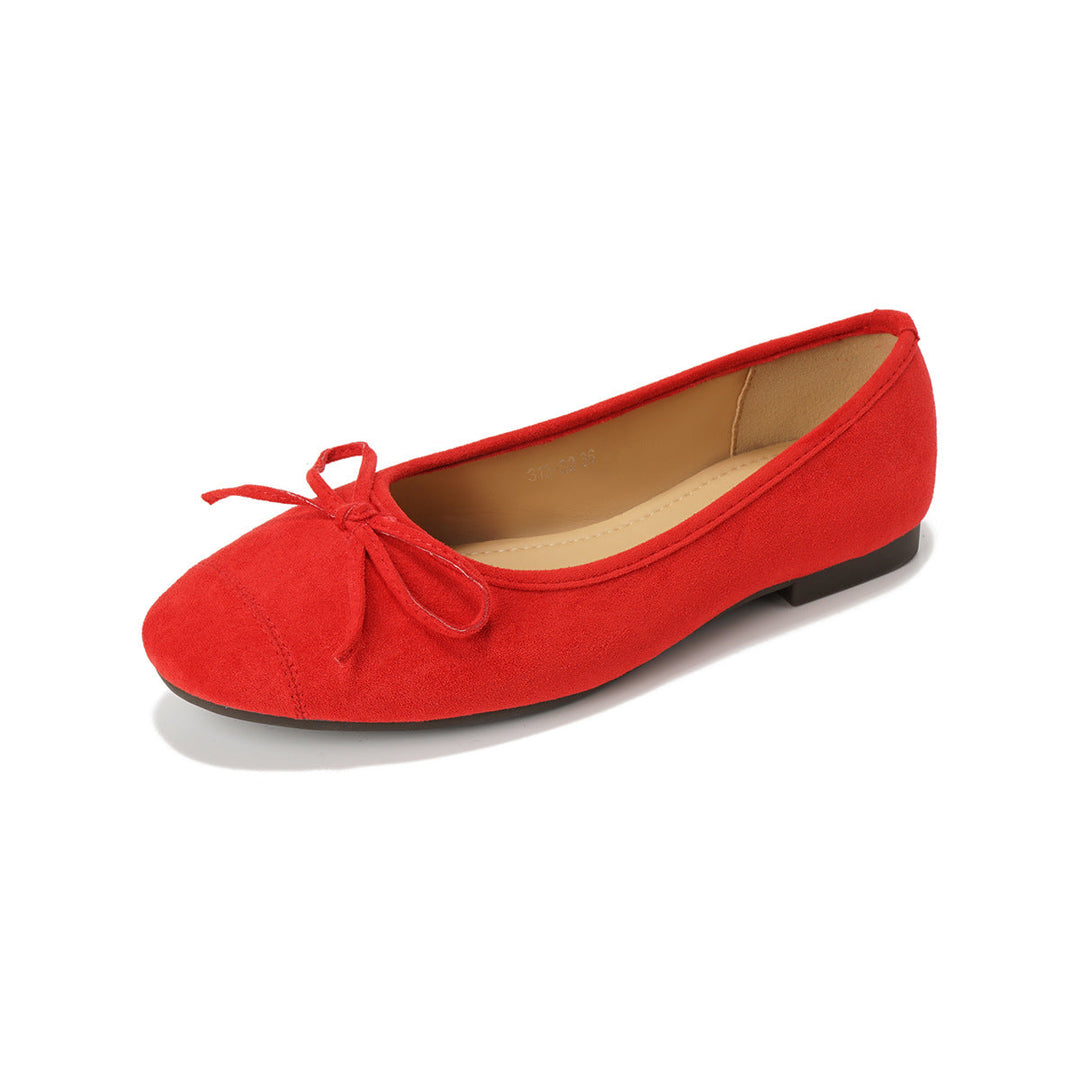 Damen Ballerinas mit eleganter Schleifenverzierung und weicher Innenausstattung
