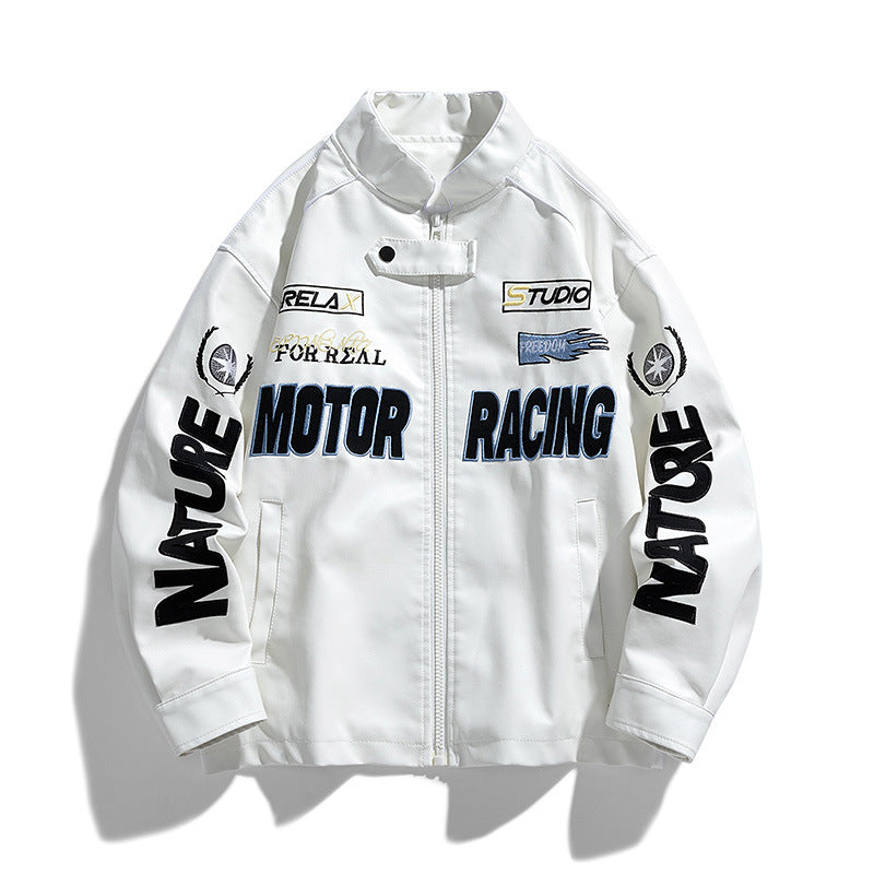 Herren Kunstlederjacke im Motorsport-Design Shop Nory