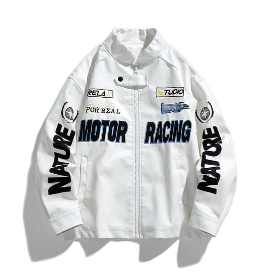 Herren Kunstlederjacke im Motorsport-Design Shop Nory