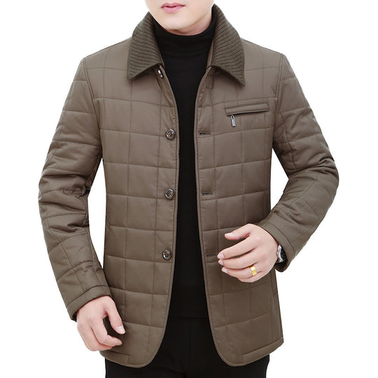 Herren Steppjacke mit Boxsteppung, Cordkragen und Brust-Reißverschlusstasche Shop Nory