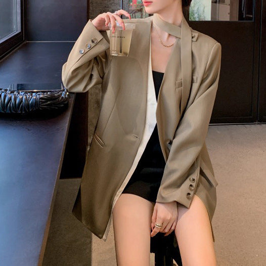 Damen Übergrößen Blazer mit asymmetrischem Design Shop Nory