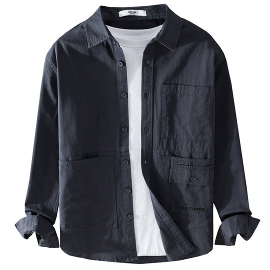 Herren Field-Overshirt aus robustem Baumwoll-Twill mit asymmetrischen Taschen Shop Nory