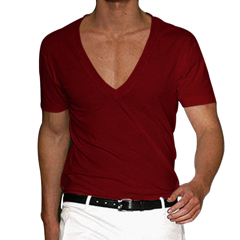 Slim Fit T-Shirt mit V-Ausschnitt