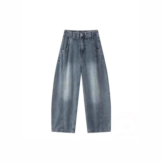 Damen Weitgeschnittene Jeans mit ausgefallenem Used-Look Shop Nory