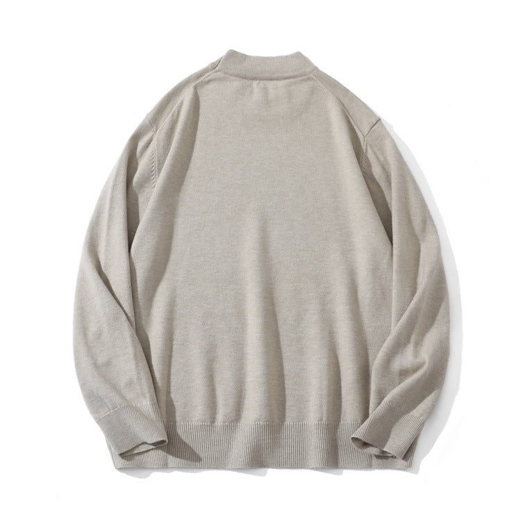 Unisex Feiner Strickpullover mit Mockneck, Oversize-Schnitt und gerippten Bündchen Shop Nory