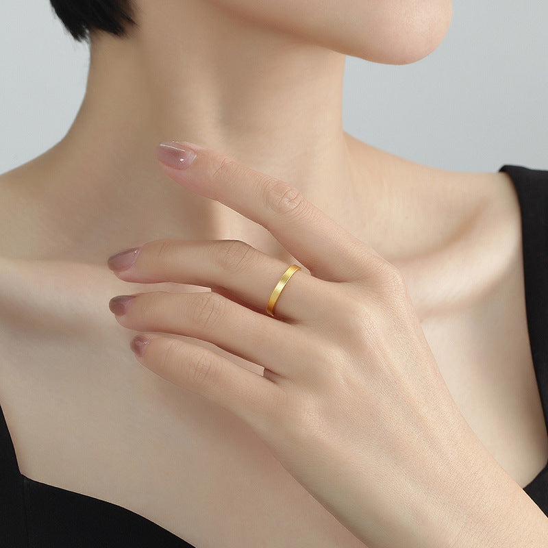 Damen minimalistischer Bandring aus hochwertigem Edelstahl Shop Nory