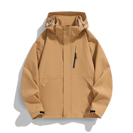 Damen Oversize Softshell-Kapuzenjacke mit Drop-Shoulder, verdeckten Reißverschlüssen und Kordelzug Shop Nory