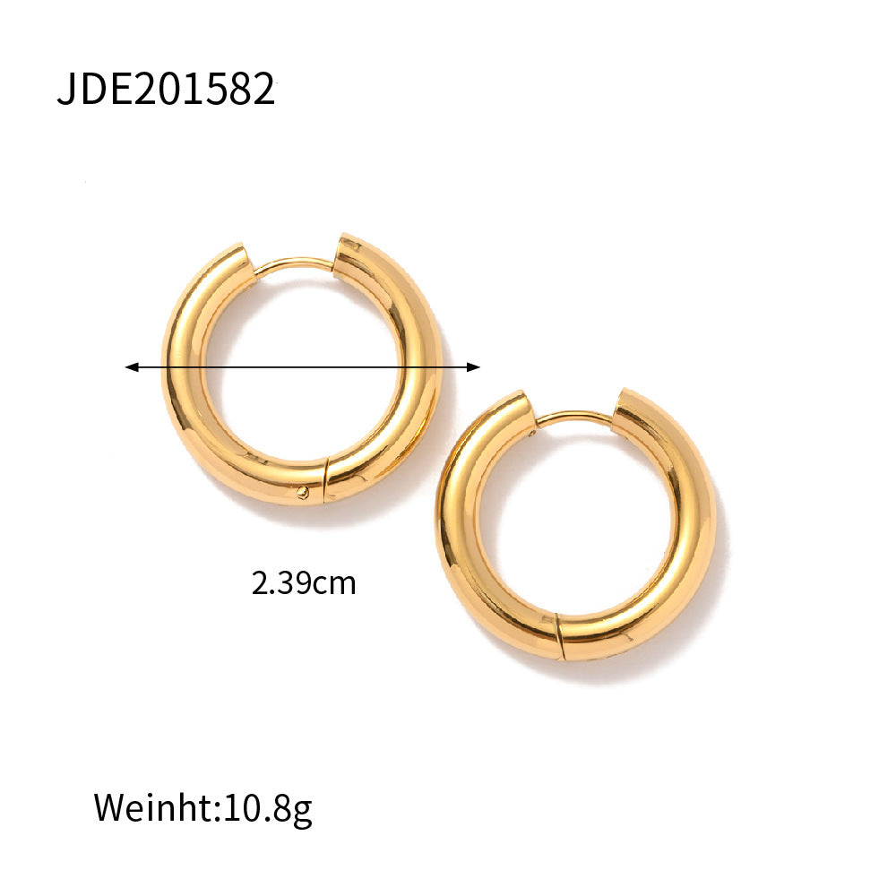 Damen Creolen mit elegantem, glänzendem Design Shop Nory