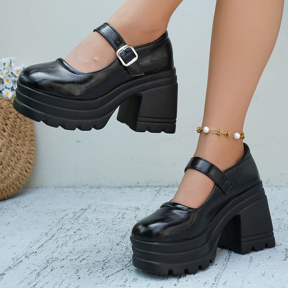 Damen Komfortable Plateaustiefel