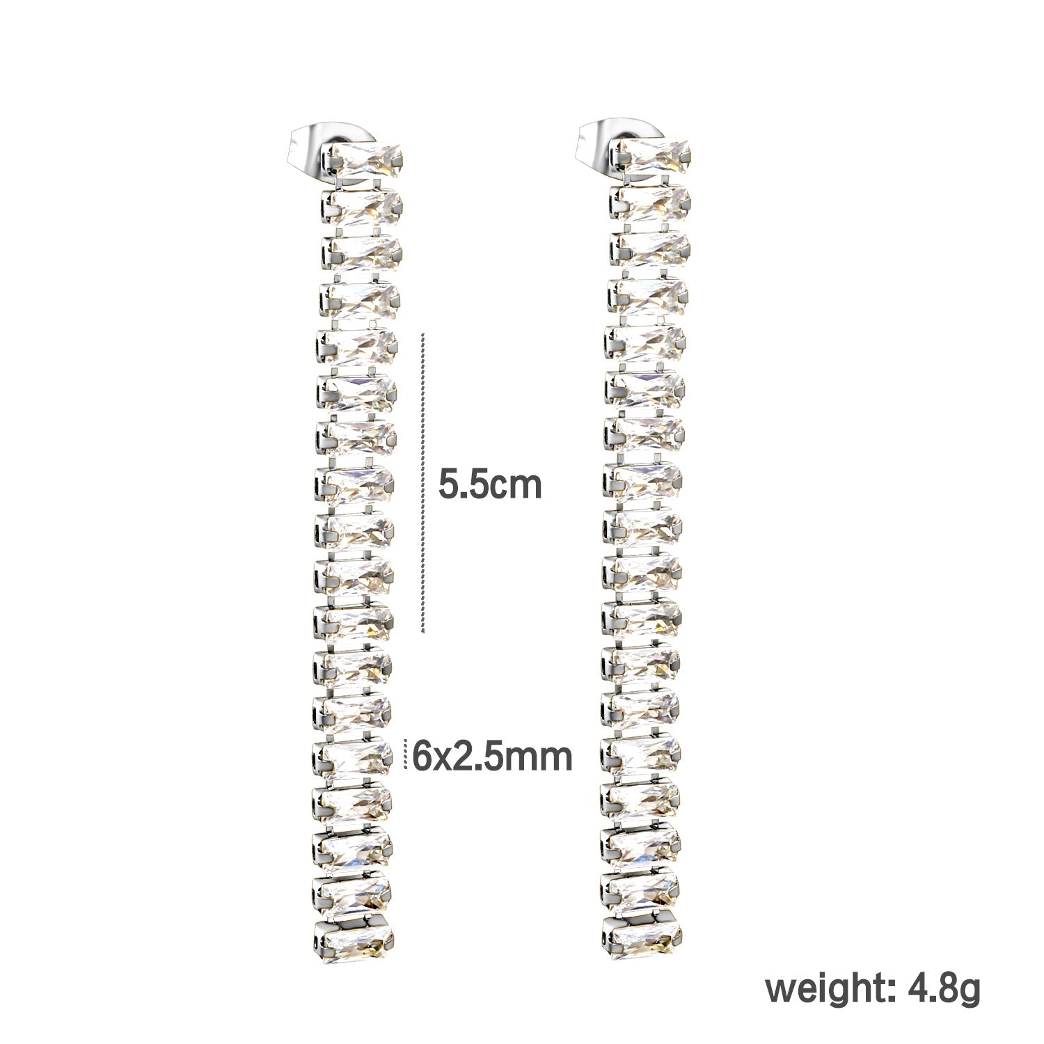 Damen Hängende Ohrstecker mit funkelnden Kristallen Shop Nory