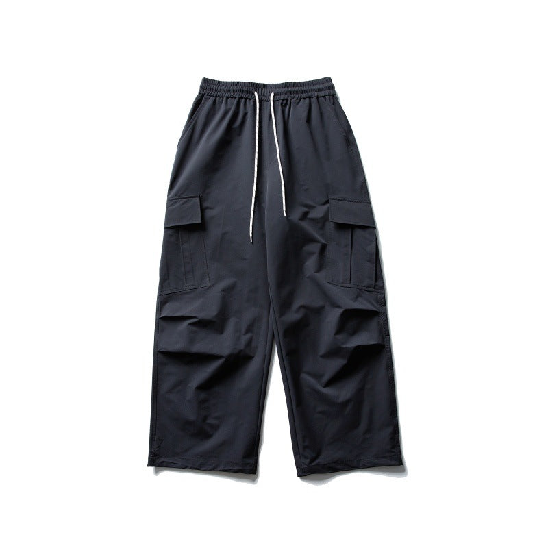 Unisex Weite Cargo-Utility-Hose im Baggy-Schnitt mit elastischem Kordelbund und großzügigen Klappentaschen Shop Nory