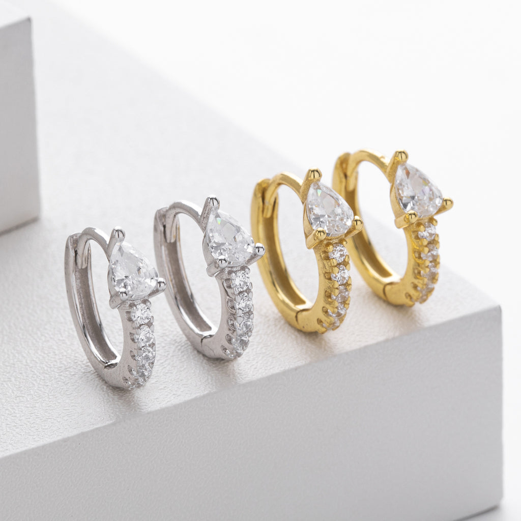 Damen Ohrhänger mit funkelndem Zirkonbesatz aus hochwertigem 925 Sterling Silber Shop Nory 1782843345