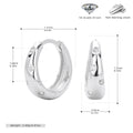 Damen Creolen mit geschwungenem Design und Zirkonbesatz Shop Nory