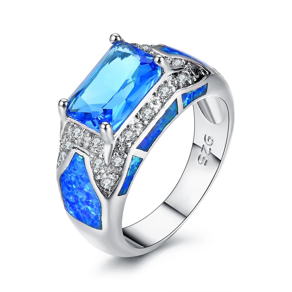 Damen Schmuckring mit mehrfarbigem Kristall und funkelnden Zirkonia Shop Nory