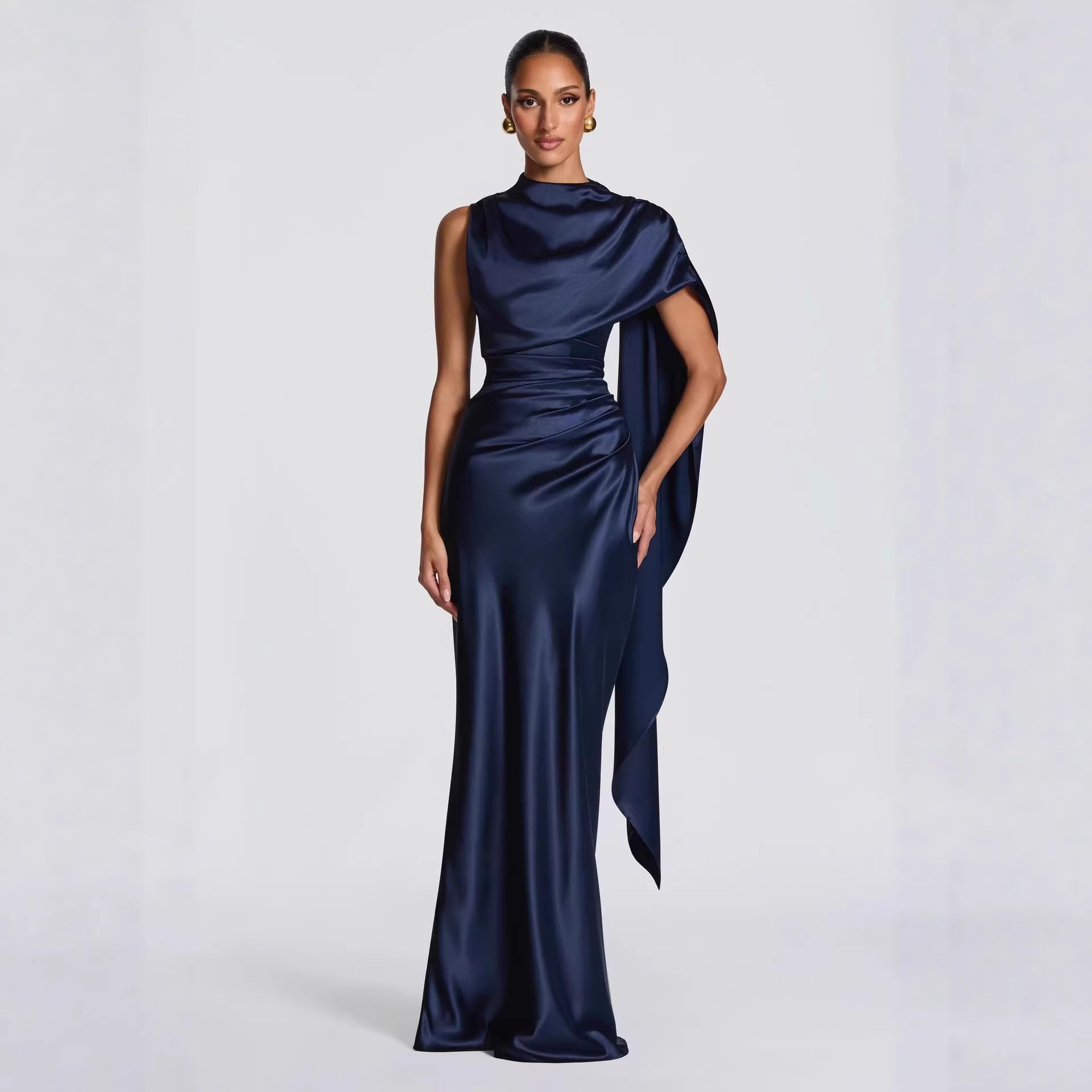 Damen Langarm Abendkleid