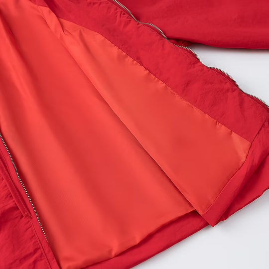 Damen Leichte Kapuzen-Boxy-Übergangsjacke mit Tunnelzug und elastischen Bündchen Shop Nory