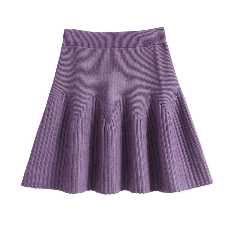 Damen Plissee-Rock mit weichem Material und elegantem Wellenmuster Shop Nory