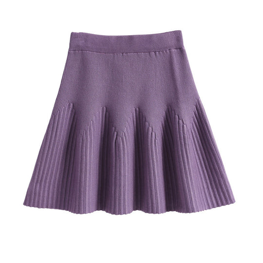 Damen Plissee-Rock mit weichem Material und elegantem Wellenmuster Shop Nory
