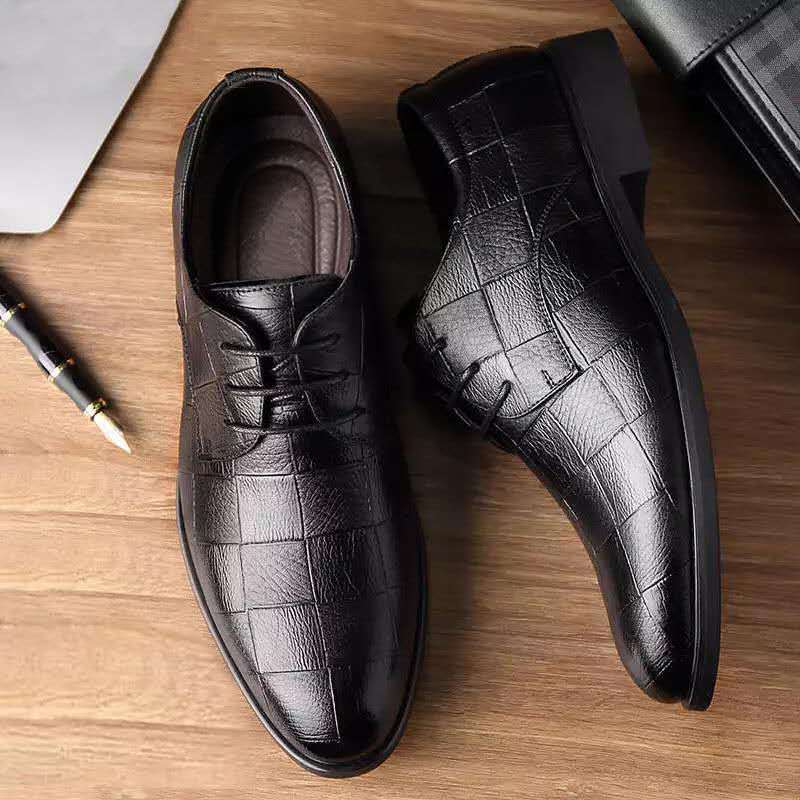 Herren Eleganter Derby-Lederschnürer mit Krokoprägung Shop Nory