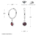 Damen Ohrhänger mit Smoky Zirkon-Anhängern aus hochwertigem 925 Sterling Silber Shop Nory