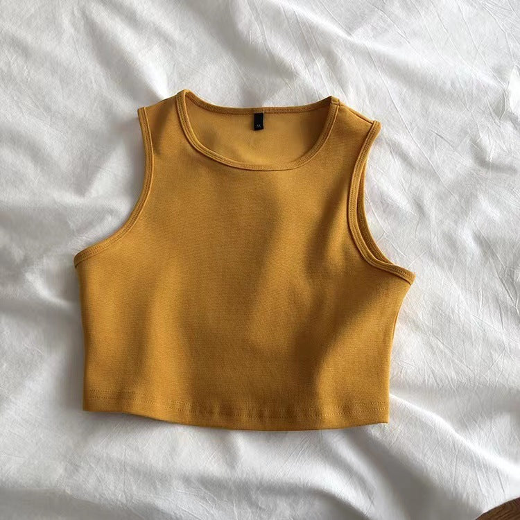 Damen Crop-Top aus atmungsaktivem Material mit figurbetontem Schnitt