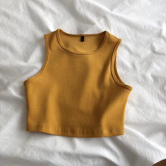 Damen Crop-Top aus atmungsaktivem Material mit figurbetontem Schnitt