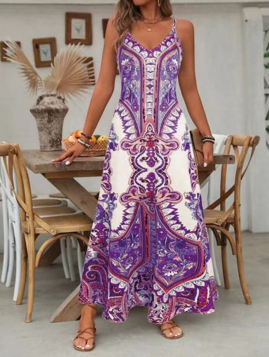 Damen Maxikleid mit elegantem Paisleymuster