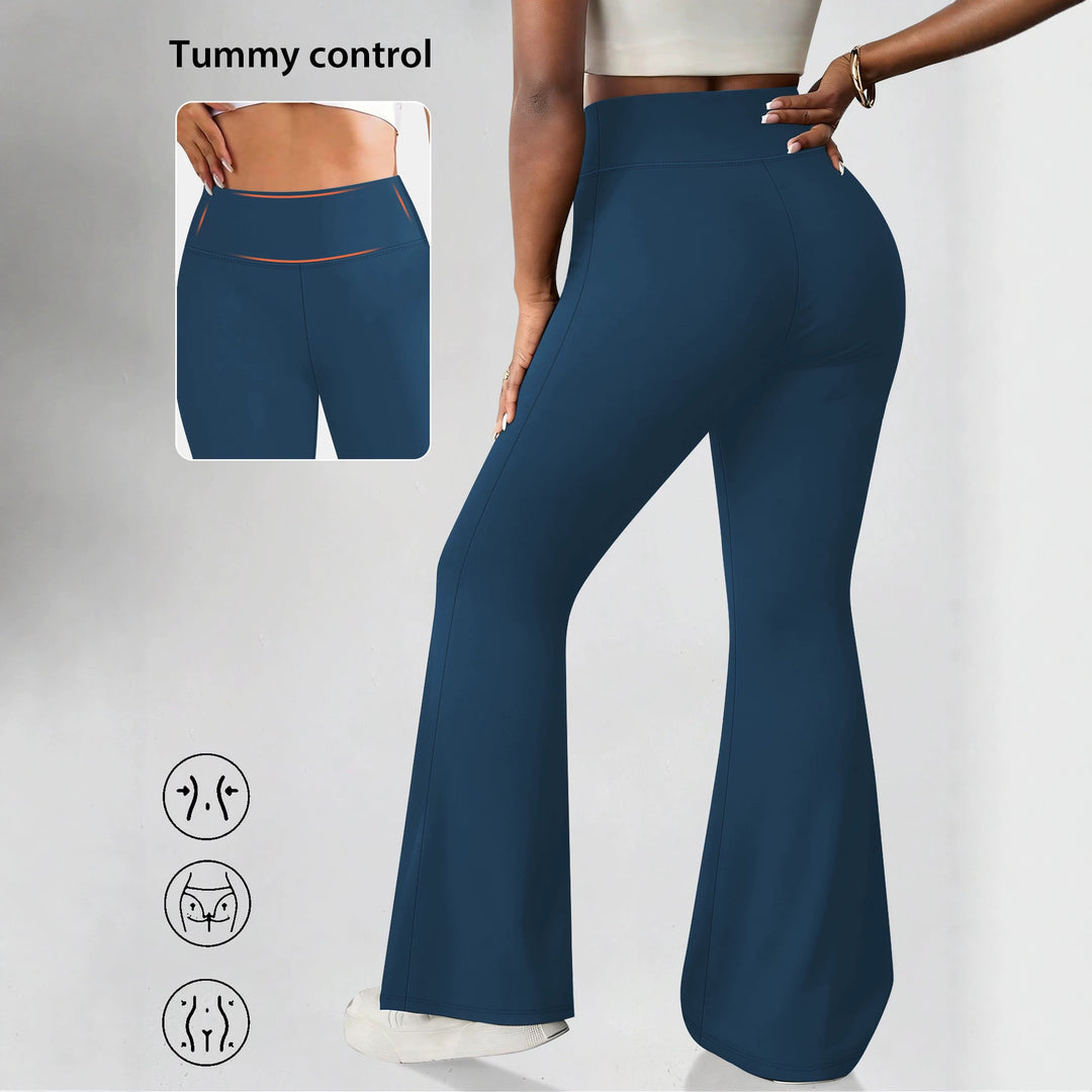 Damen Flare-Leggings mit hohem Bund, butterweichem Stretch und formender Hüftnaht Shopy Nory