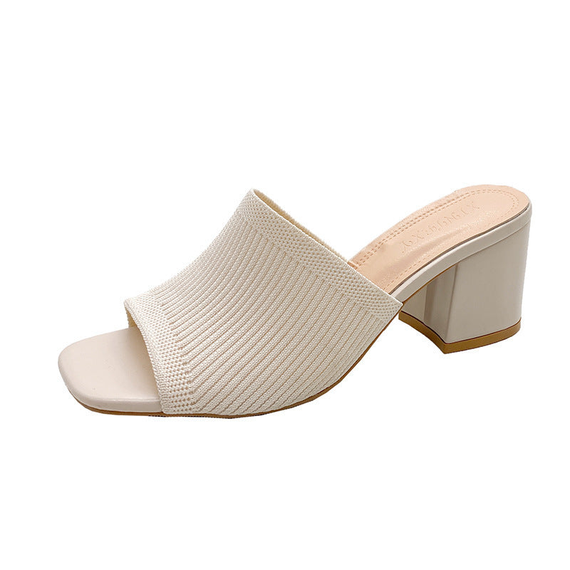 Damen Absatzschuhe mit komfortablem Strickdesign