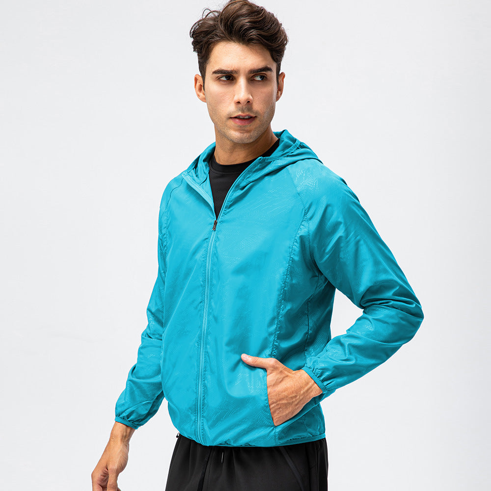 Herren leichte Laufjacke mit atmungsaktiven Eigenschaften und reflektierendem Design