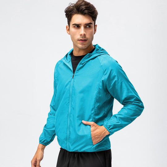Herren leichte Laufjacke mit atmungsaktiven Eigenschaften und reflektierendem Design