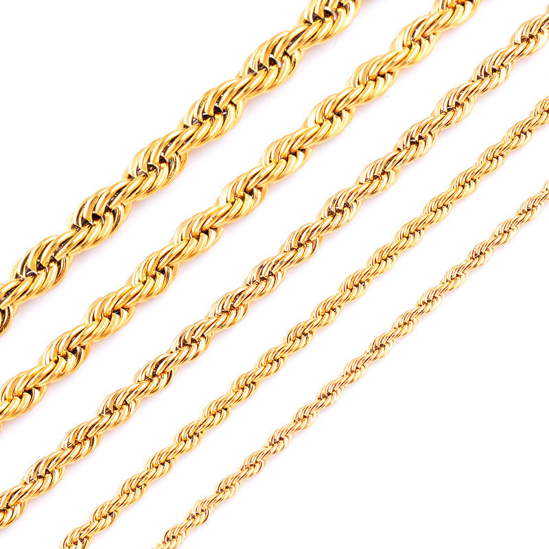 Damen elegante Zopfkette aus hochwertigem Metall Shop Nory