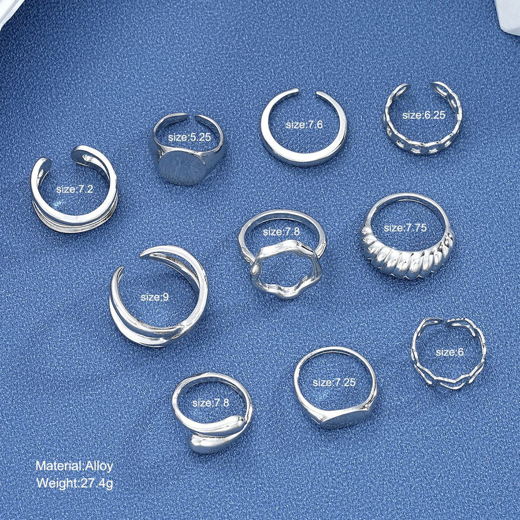 Damen kreatives und einzigartiges Ring-Set Shop Nory